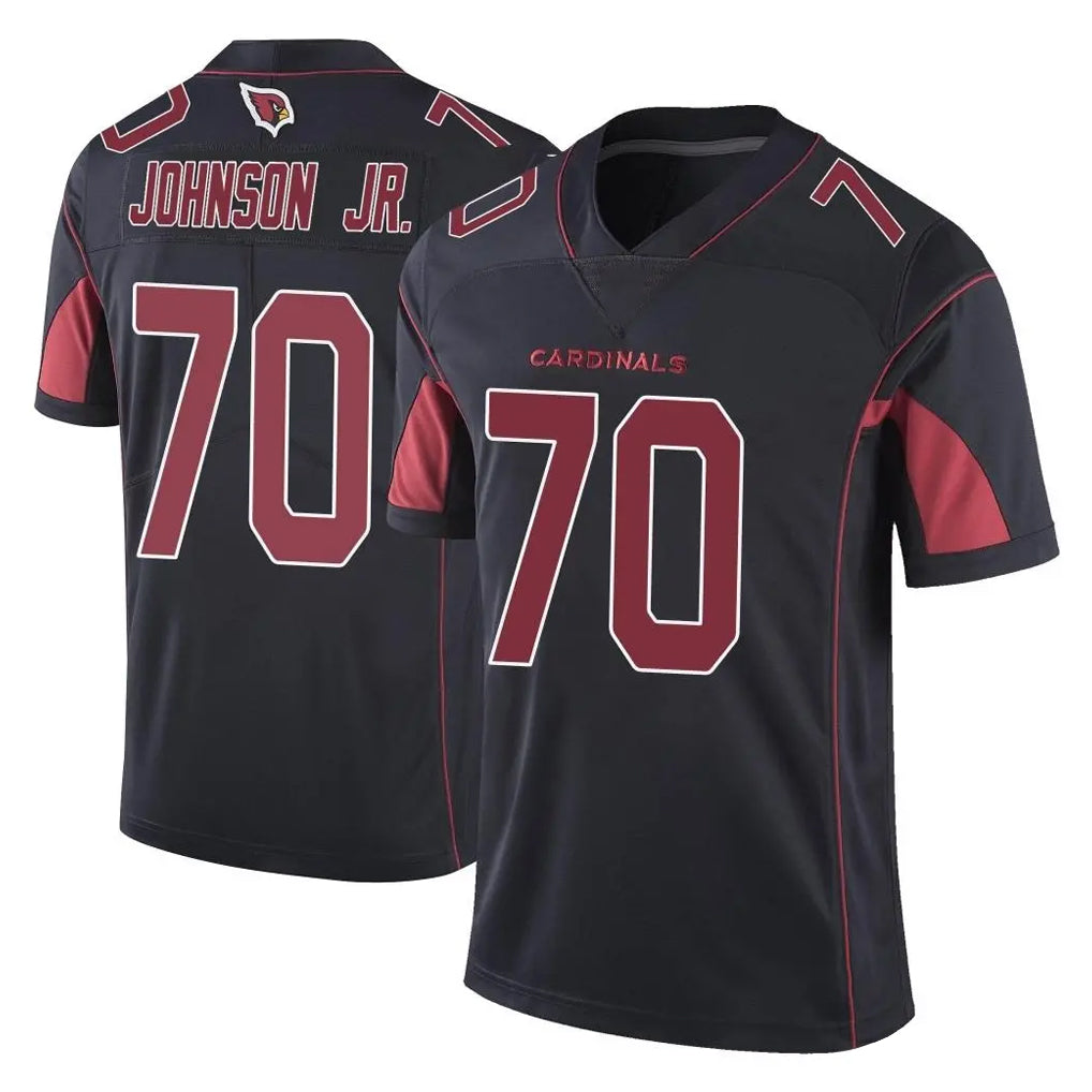 A.Cardinals #70 Paris Johnson Jr. Player Black Limited Color Rush Vapor Untouchable Home Game Jdoa Stitched Jerseys
