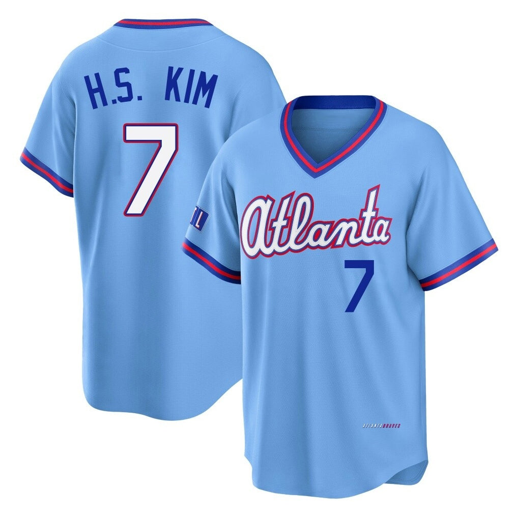 A.Braves #7 Ha-Seong Kim Player Powder Blue 2026 City Connect T-shirt Home Game Jdoa Stitched Jerseys