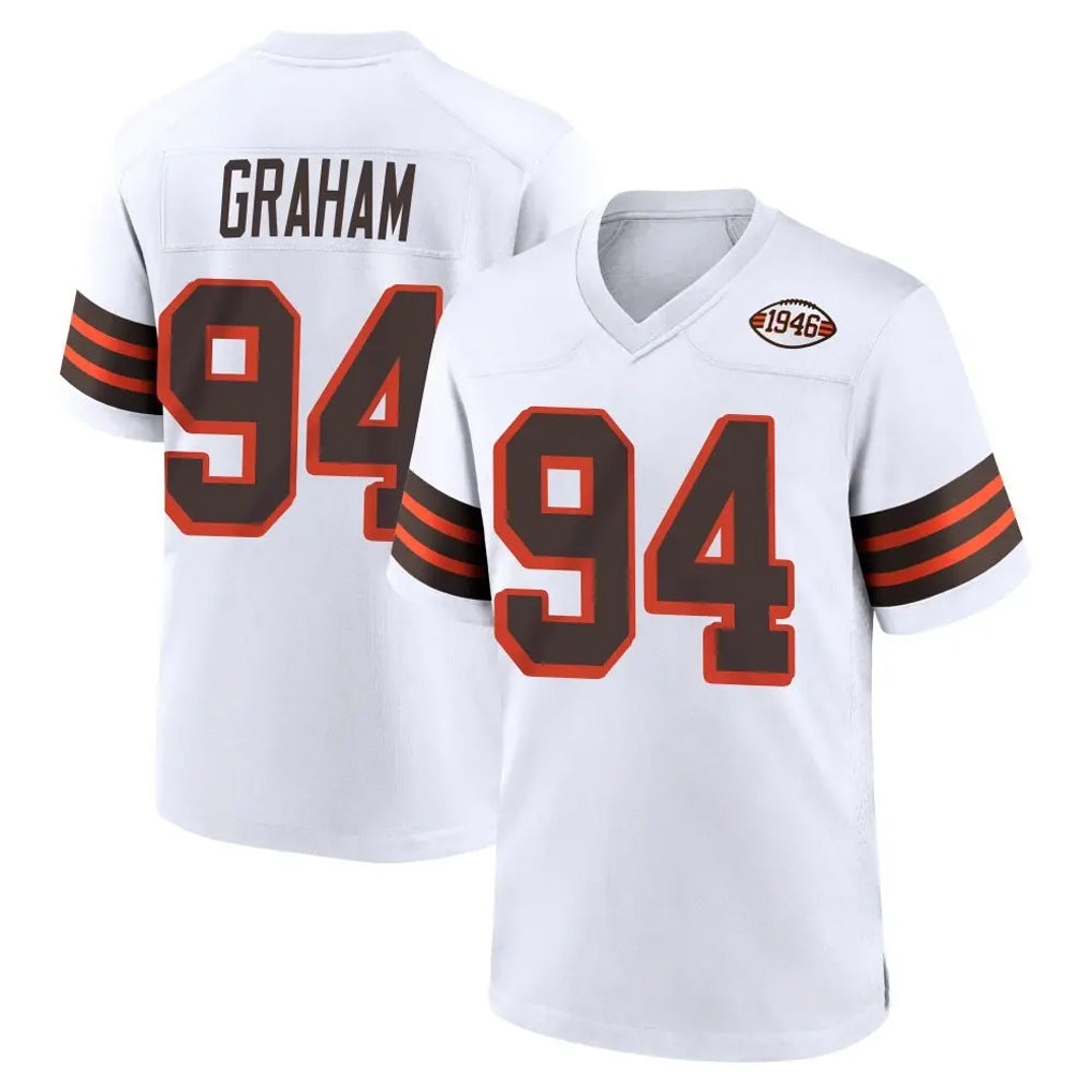 C.Browns #94 Mason Graham Player White Alternate Home Game Jdoa Stitched Jerseys