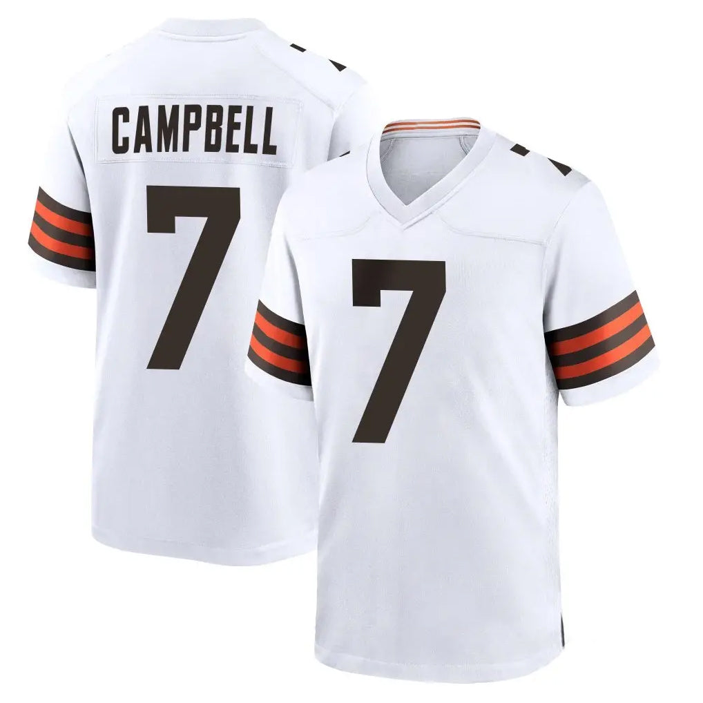 C.Browns #7 Tyson Campbell Player White Home Game Jdoa Stitched Jerseys