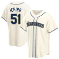 S.Mariners #51 Ichiro Suzuki Player Cream Home Game Jdoa Stitched Jerseys