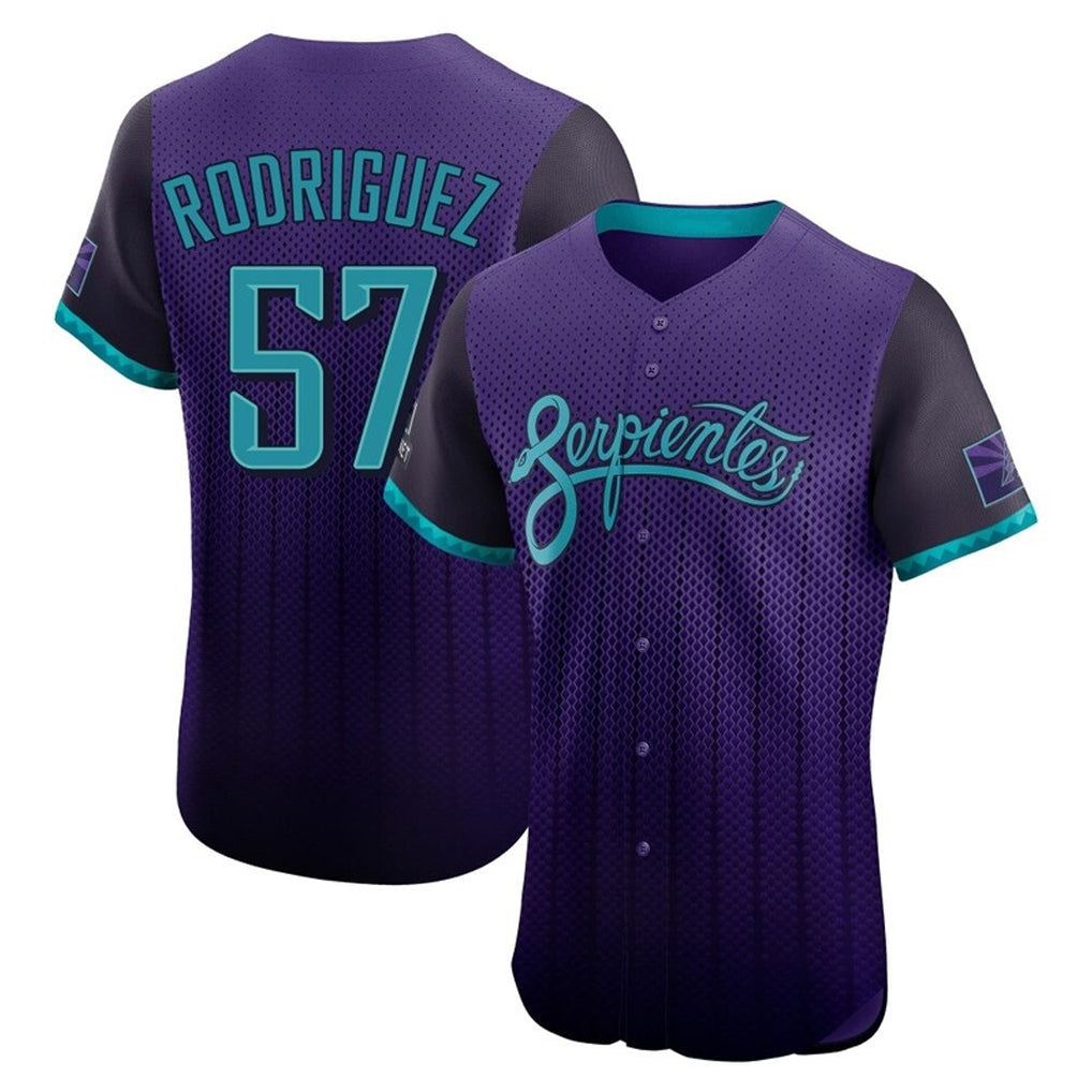 A.Diamondbacks #57 Eduardo Rodriguez Player Purple City Connect Limited Elite Home Game Jdoa Stitched Jerseys