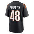 Jdoa C.Bengals #48 Cal Adomitis Black Player Game Jersey