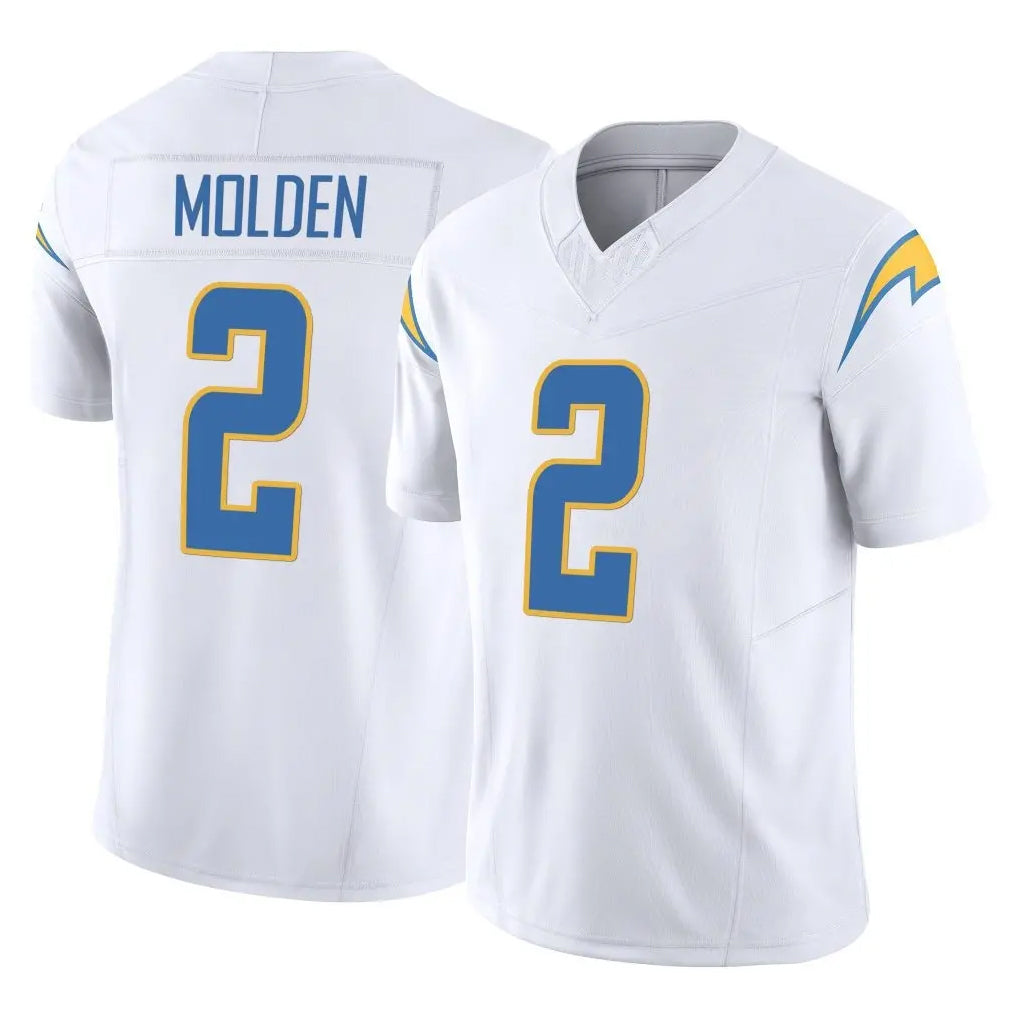 LA.Chargers #2 Elijah Molden Player White Limited Vapor F.U.S.E. Home Game Stitched Jerseys