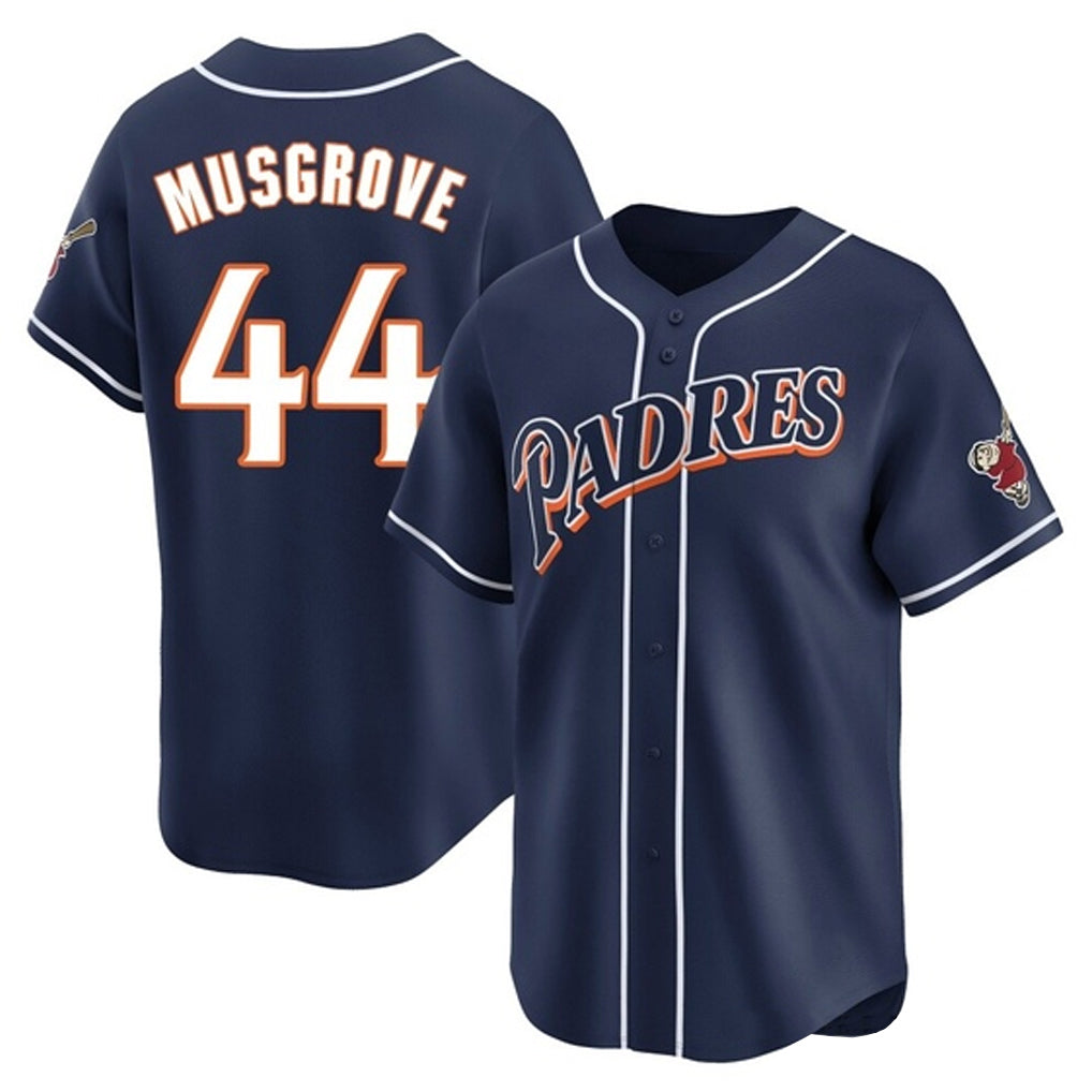 S.Diego Padres #44 Joe Musgrove Player Navy Cooperstown Collection Limited Home Jdoa Stitched Jerseys