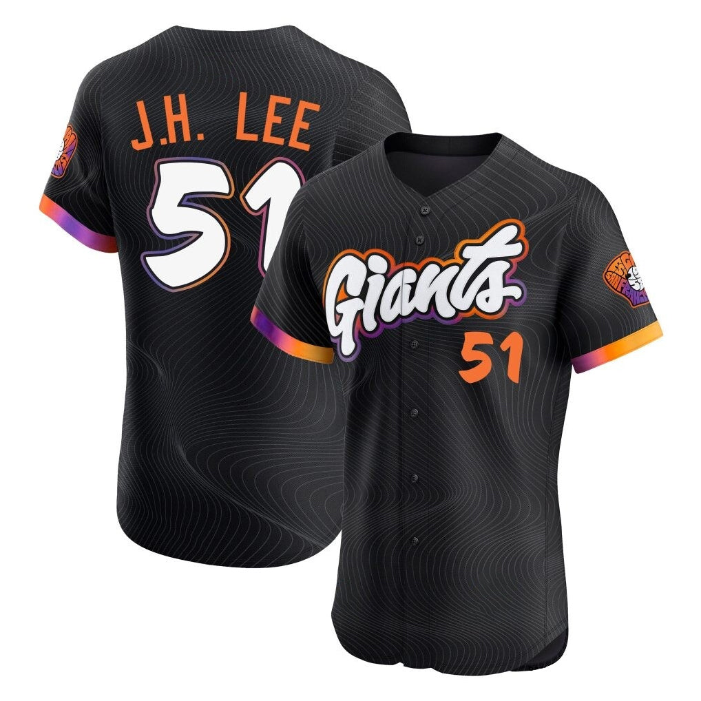 SF.Giants #51 Jung Hoo Lee Player Black 2025 City Connect Home Limited Elite Jdoa Stitched Jerseys