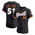 SF.Giants #51 Jung Hoo Lee Player Black 2025 City Connect Home Limited Elite Jdoa Stitched Jerseys