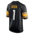 Jdoa P.Steelers #1 Groom Black Game Jersey
