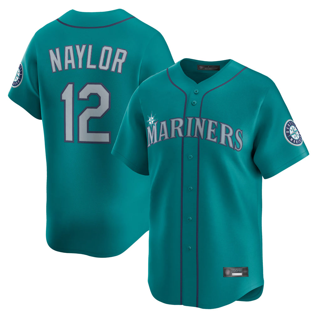 S.Mariners #12 Josh Naylor Player Teal Home Limited Jdoa Stitched Jerseys