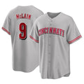 C.Reds #9 Matt McLain Player Gray Home Game Jdoa Stitched Jerseys