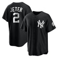 NY.Yankees #2 Derek Jeter Player Black Game Jdoa Stitched Jerseys