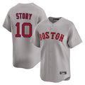 B.Red Sox #10 Trevor Story Player Gray Road Limited Home Game Jdoa Stitched Jerseys