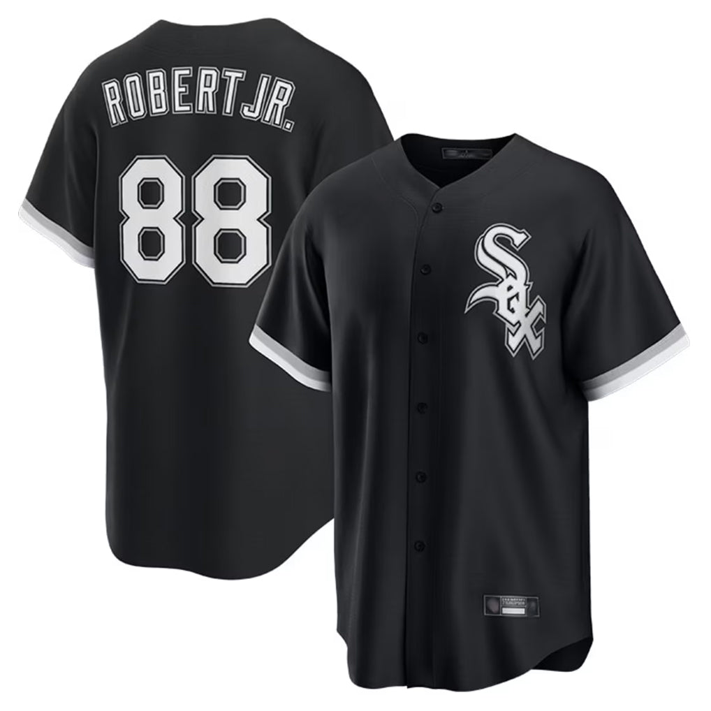 C.White Sox #88 Luis Robert Jr Player Black Home Game Jdoa Stitched Jerseys
