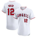 LA.Angels #12 Jorge Soler Player White Limited Elite Jdoa Stitched Home Jerseys