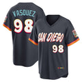S.Diego Padres #98 Randy Vasquez Player Obsidian 2026 City Connect Home Limited T-shirt Jdoa Stitched Jerseys