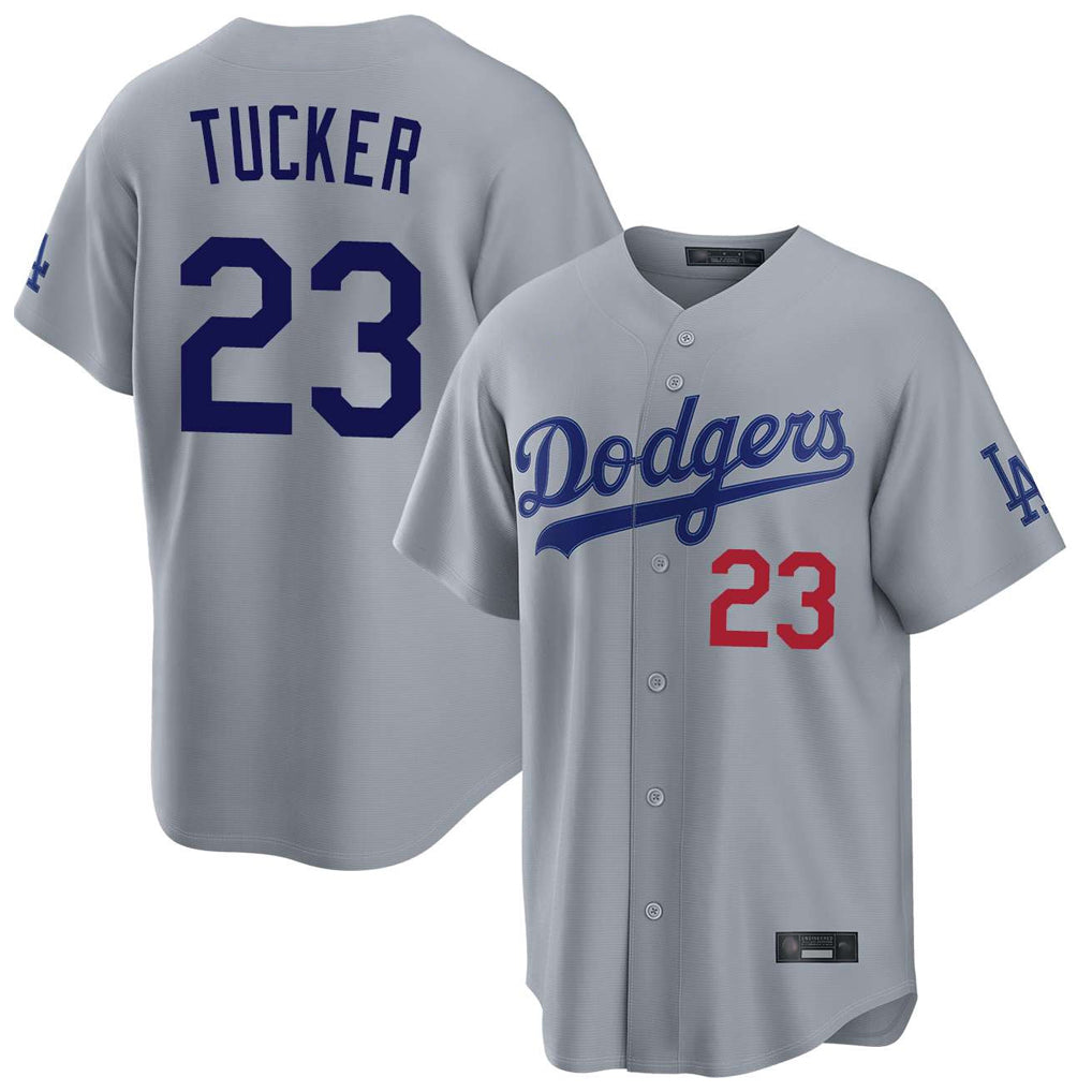 LA.Dodgers #23 Kyle Tucker Player Gray Game Home Jdoa Stitched Jerseys