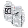 M.Dolphins #93 Zeek Biggers Player Arctic Camo Salute to Service Hoodies Limited Game Jdoa Stitched Jerseys