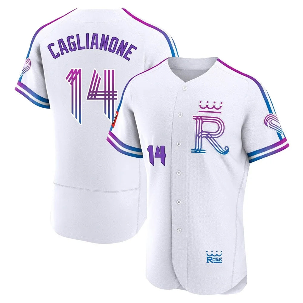 KC.Royals #14 Jac Caglianone Player White 2026 City Connect Limited Elite Home Jdoa Stitched Jerseys