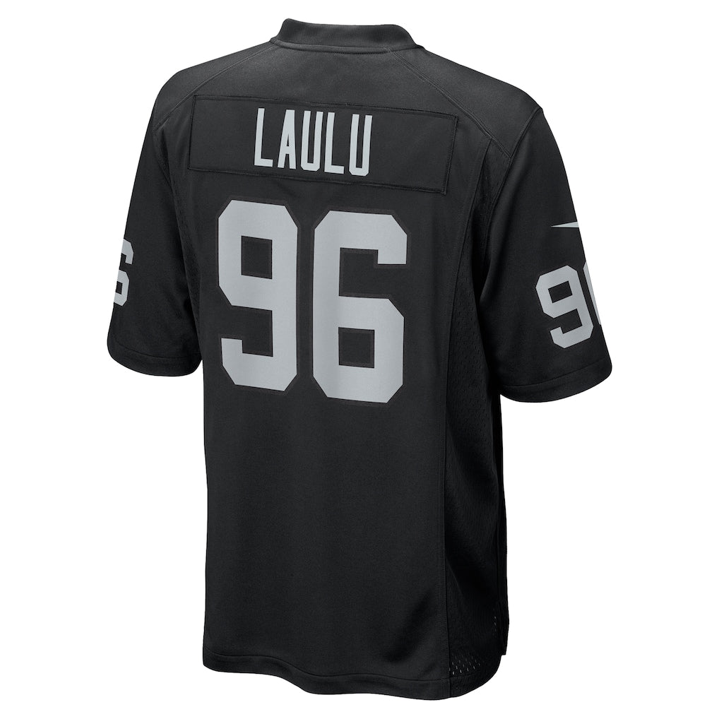 Jdoa LV.Raiders #96 Jonah Laulu Black Team Game Jersey