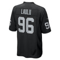 Jdoa LV.Raiders #96 Jonah Laulu Black Team Game Jersey