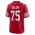 Jdoa SF.49ers #75 Connor Colby Scarlet Team Game Jersey