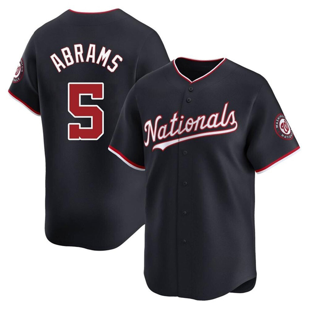 W.Nationals #5 CJ Abrams Player Navy Blue Replica Jdoa Stitched Jerseys