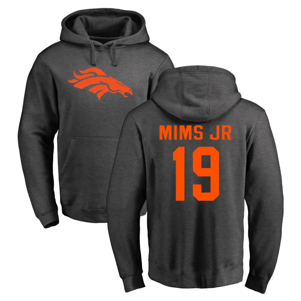 D.Broncos #19 Marvin Mims Jr. Player Ash One Color Pullover Hoodie Limited Jdoa Stitched Jerseys