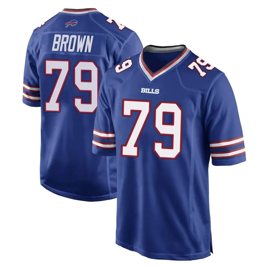 B.Bills #79 Spencer Brown Player Royal Home Game Jdoa Stitched Jerseys