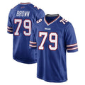 B.Bills #79 Spencer Brown Player Royal Home Game Jdoa Stitched Jerseys
