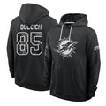 M.Dolphins #85 Greg Dulcich Player 2026 Black Logo Pullover Hoodies Limited Game Jdoa Stitched Jerseys