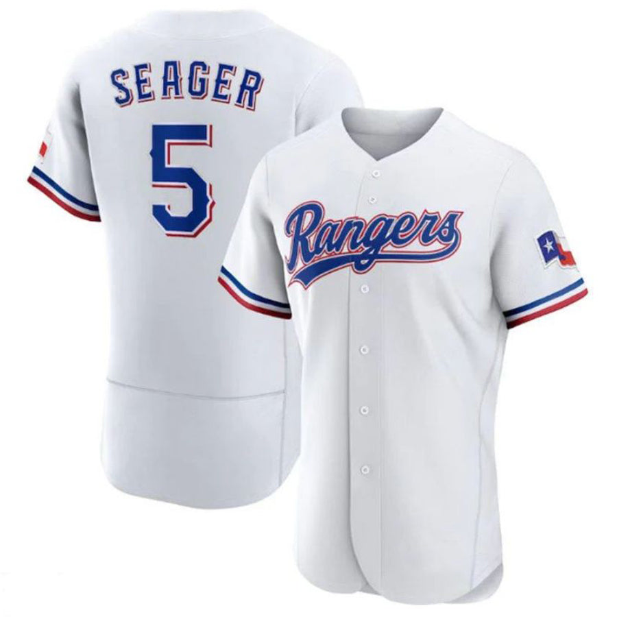 T.Rangers #5 Corey Seager Player White Home Limited Elite Jdoa Stitched Jerseys