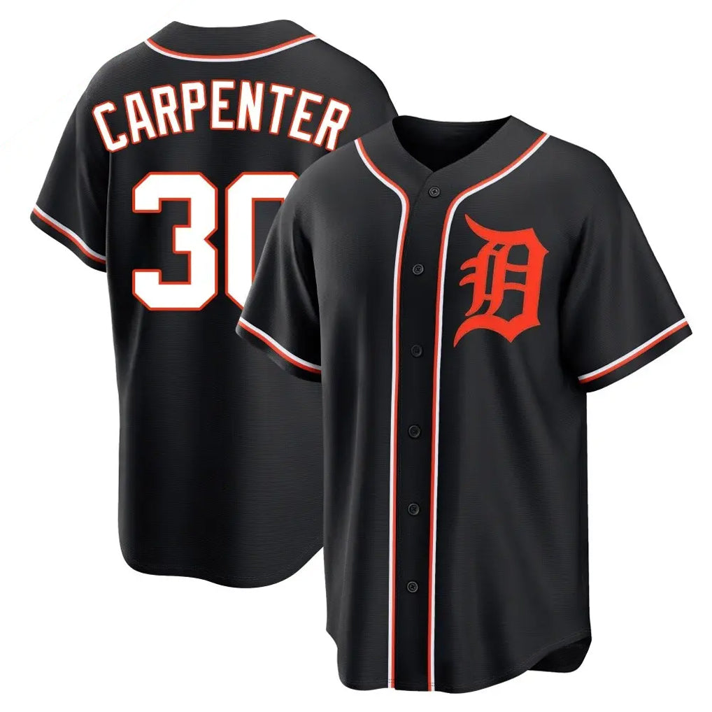 D.Tigers #30 Kerry Carpenter Player Black Fashion Out Home Game Jdoa Stitched Jerseys