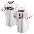 A.Diamondbacks #51 Randy Johnson Player White Home Game Jdoa Stitched Jerseys