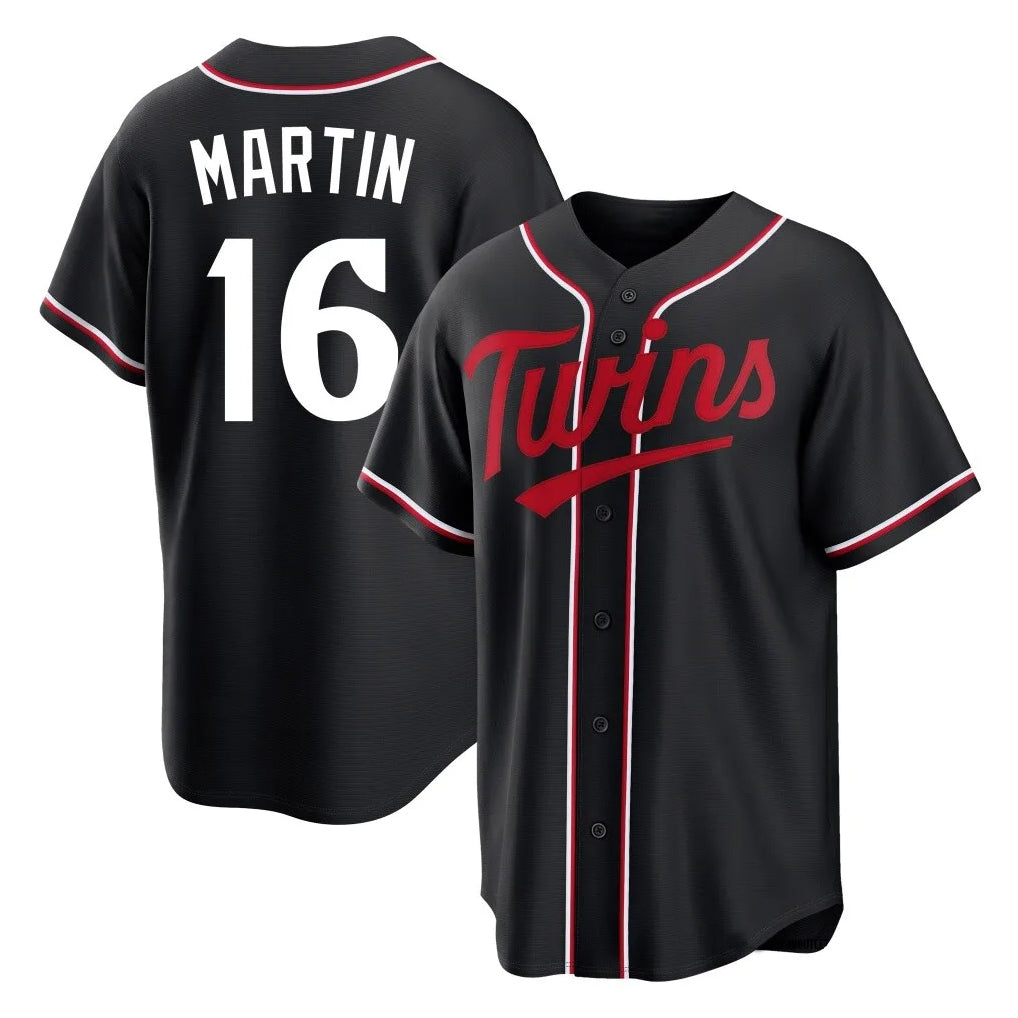 M.Twins #16 Austin Martin Player Black Fashion Out Home Limited Jdoa Stitched Jerseys