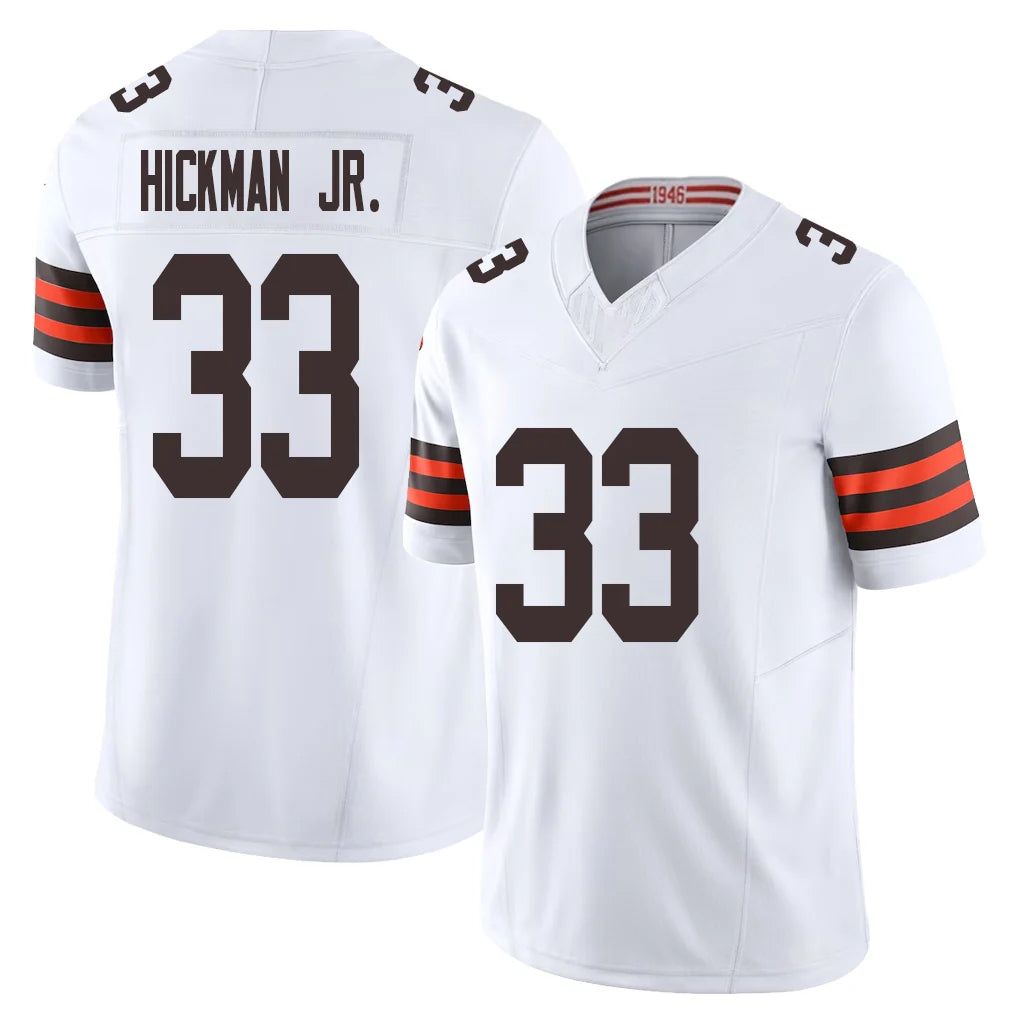 C.Browns #33 Ronnie Hickman Player White Vapor F.U.S.E. Limited Home Game Jdoa Stitched Jerseys