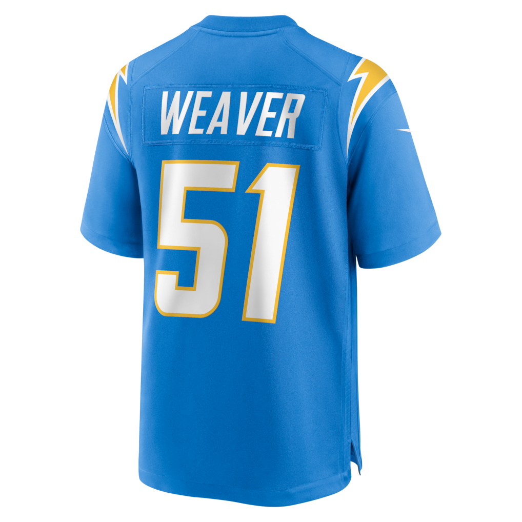 Jdoa LA.Chargers #51 Rashad Weaver Powder Blue Team Game Jersey