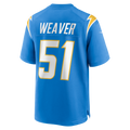 Jdoa LA.Chargers #51 Rashad Weaver Powder Blue Team Game Jersey