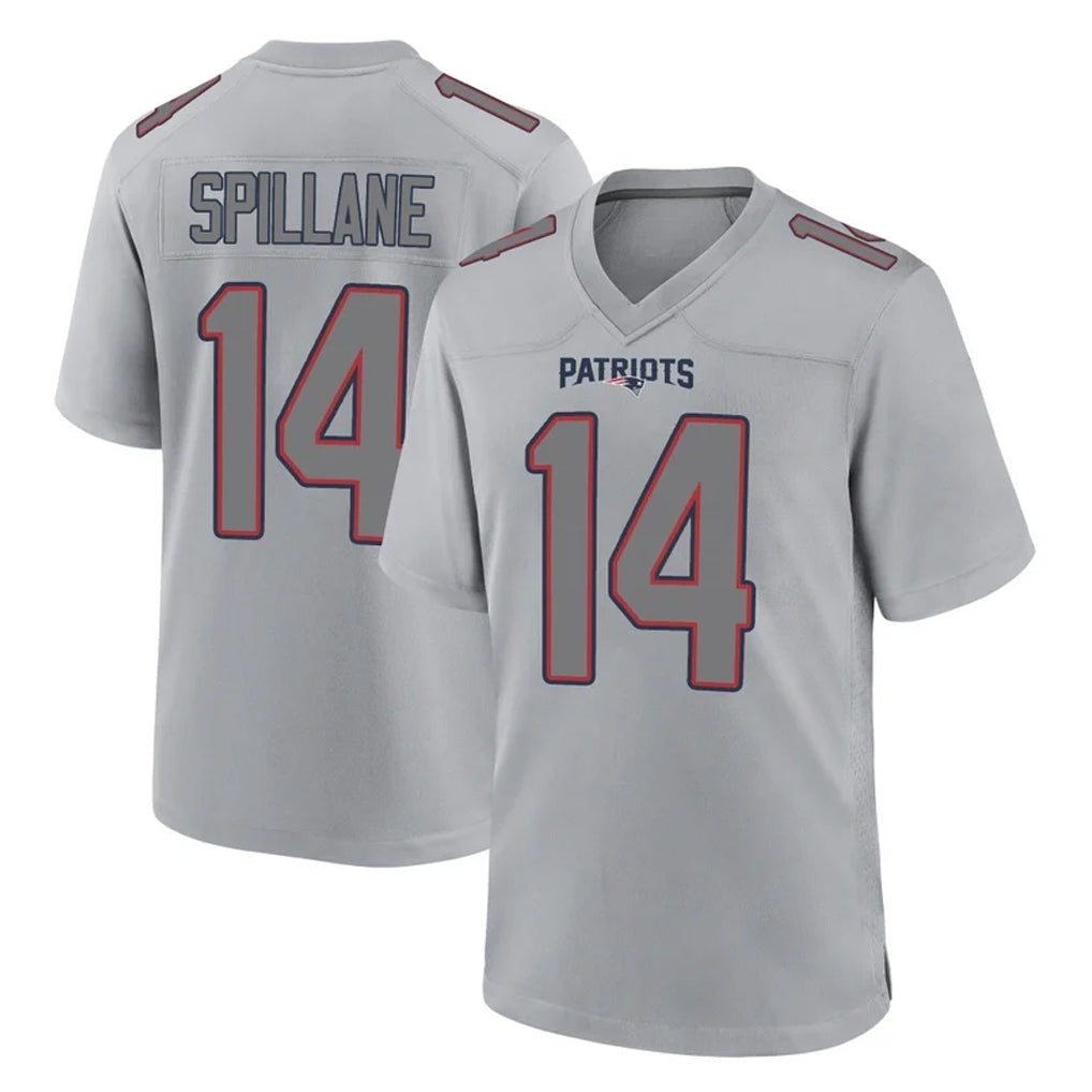 NE.Patriots #14 Robert Spillane Player Gray Fashion Limited Home Game Jdoa Stitched Jerseys