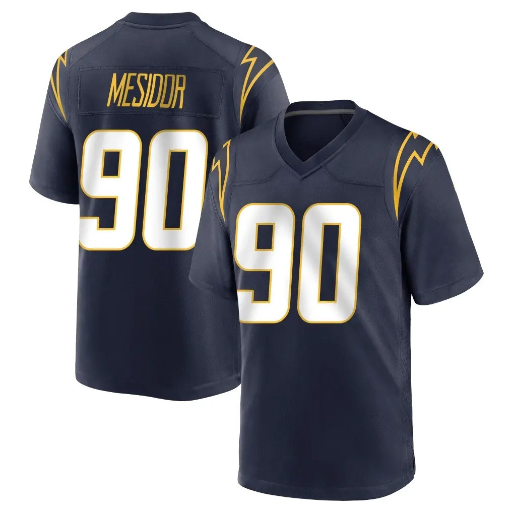 LA.Chargers #90 Akheem Mesidor Player Navy Home Game Stitched Jerseys
