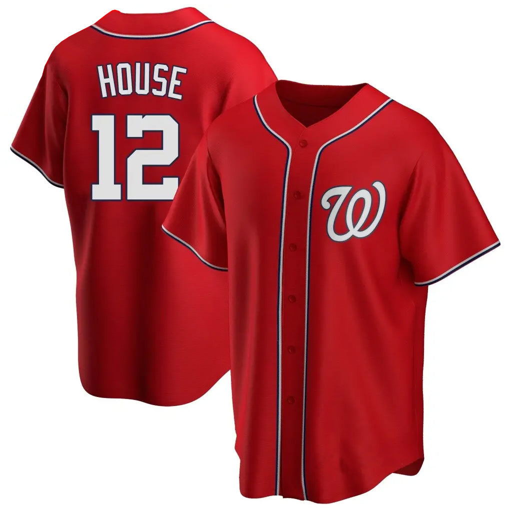 W.Nationals #12 Brady House Player Red  Alternate Game Jdoa Stitched Jerseys