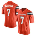 C.Browns #7 Tyson Campbell Player Orange Home Game Jdoa Stitched Jerseys
