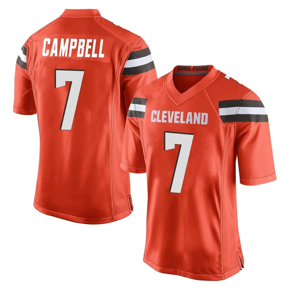 C.Browns #7 Tyson Campbell Player Orange Home Game Jdoa Stitched Jerseys