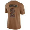 A.Cardinals #2 Will Johnson Player Brown Limited Salute To Service Game Jdoa Stitched Jerseys