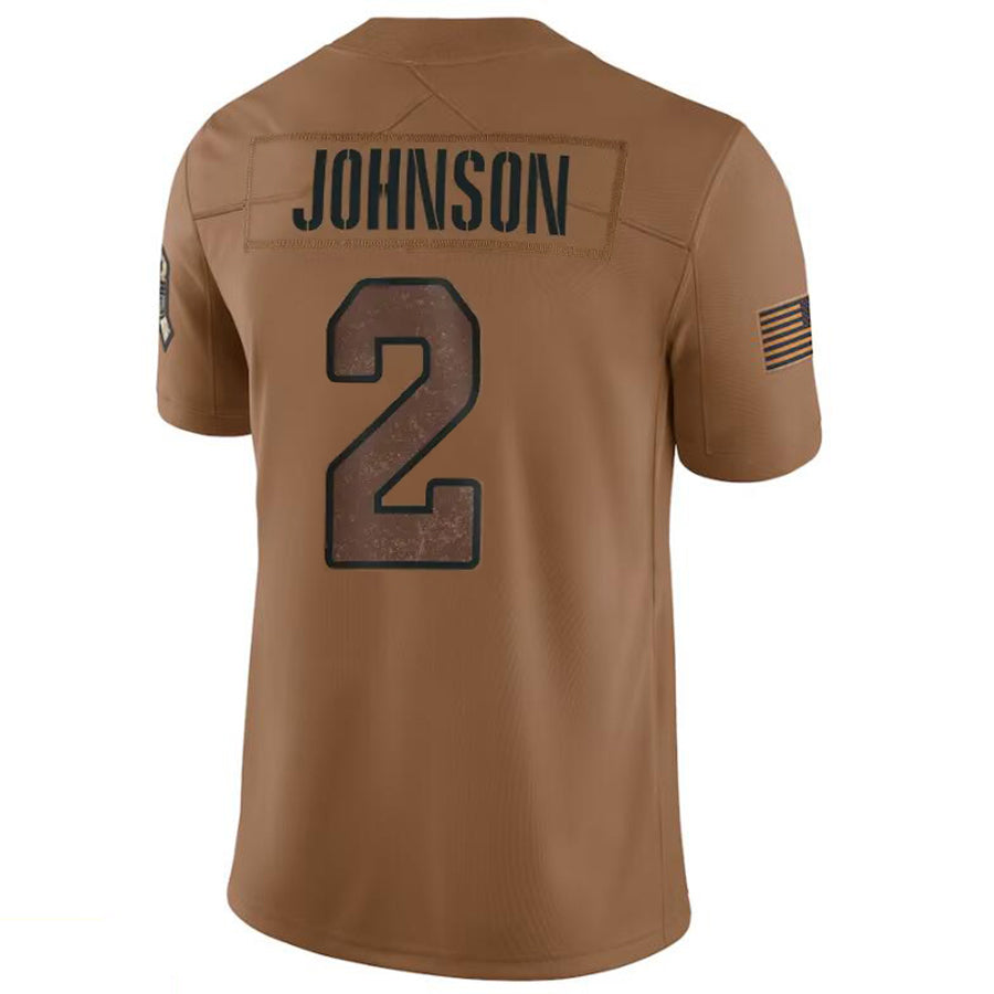 A.Cardinals #2 Will Johnson Player Brown Limited Salute To Service Game Jdoa Stitched Jerseys