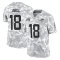 M.Dolphins #18 Chris Bell Player Arctic Camo Salute To Service Limited Game Jdoa Stitched Jerseys