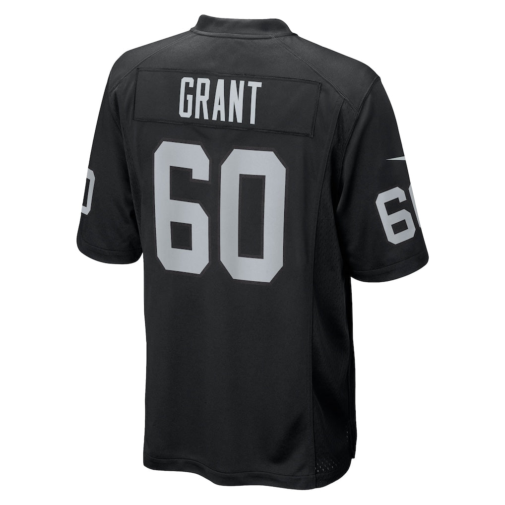 Jdoa LV.Raiders #60 Charles Grant Black Team Game Jersey