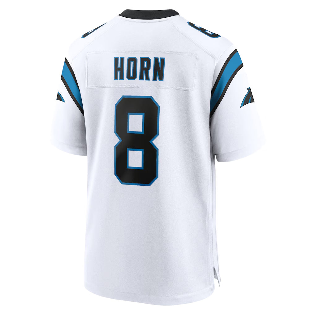 C.Panthers #8 Jaycee Horn Player White Home Game Jdoa Stitched Jerseys