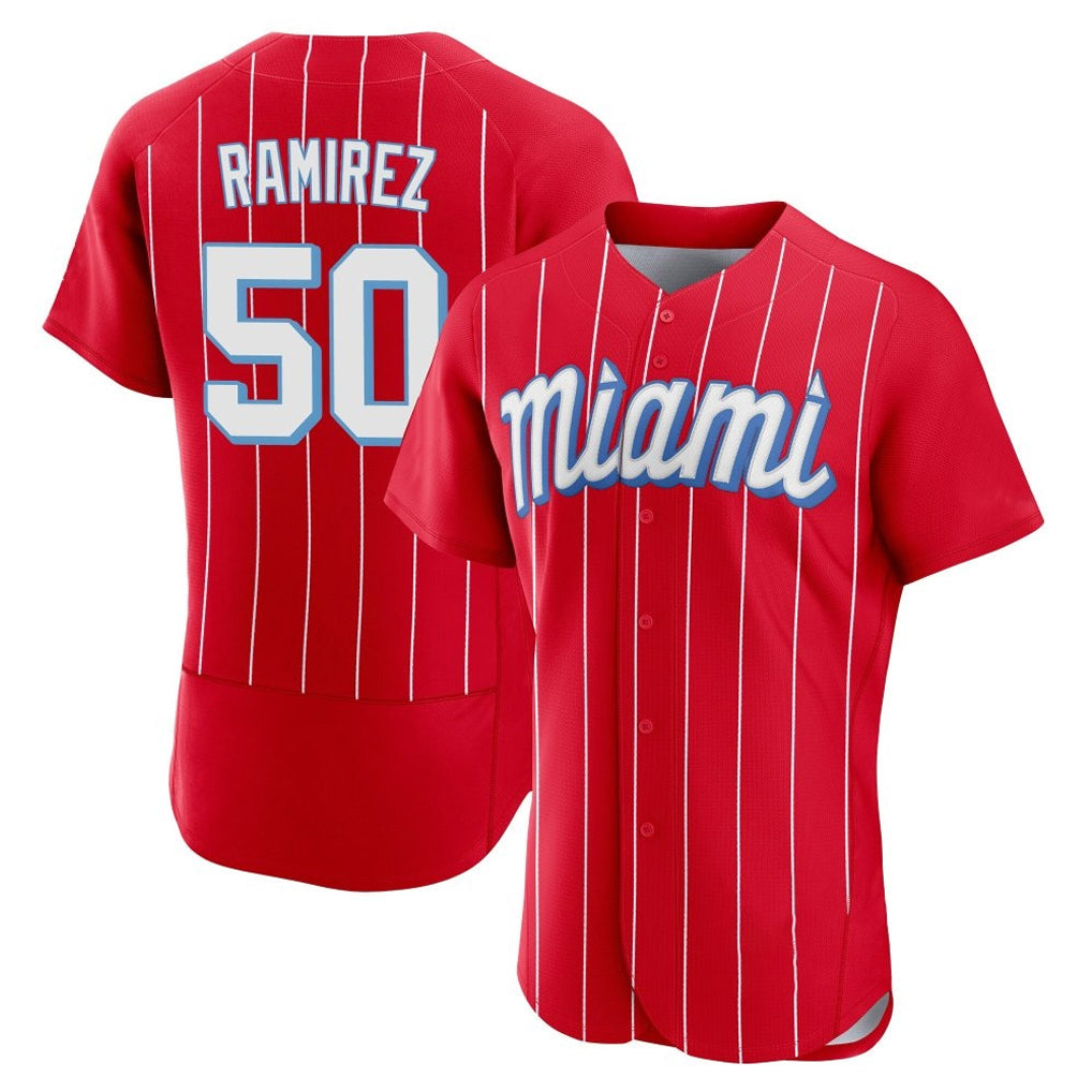M.Marlins #50 Agustin Ramirez Player Red City Connect Home Limited Elite Jdoa Stitched Jerseys