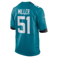 Jdoa J.Jaguars #51 Ventrell Miller Teal Game Jersey