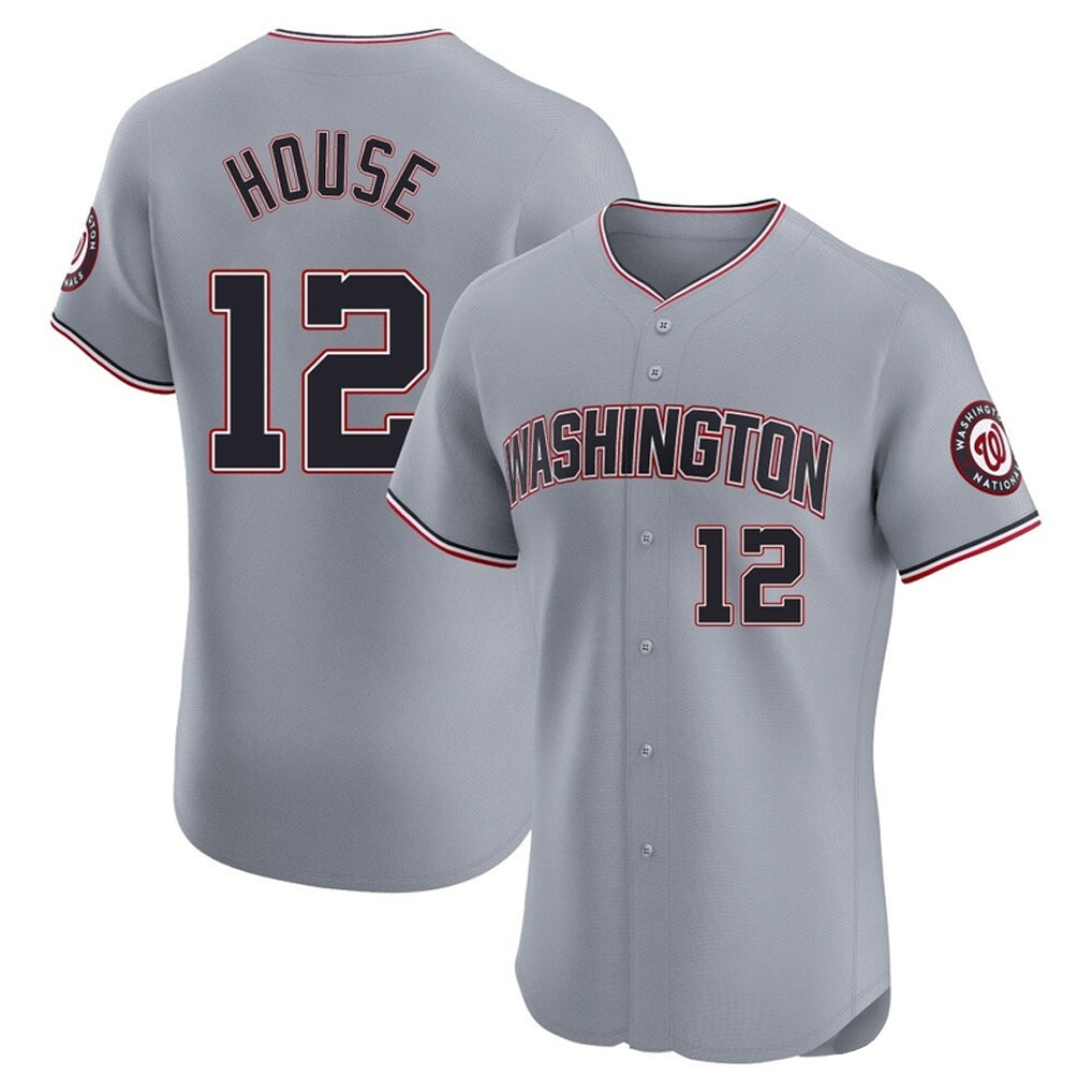 W.Nationals #12 Brady House Player Gray City Connect Elite Alternate Jdoa Stitched Jerseys
